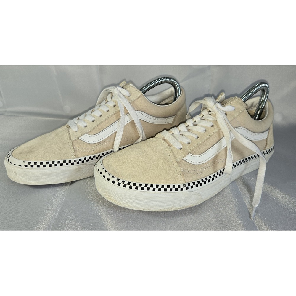 VANS Off the Wall Beige lace up Men's Sz 7 W 8.5